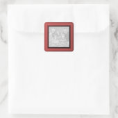 Sticker Carré Bordure rouge cuivre (Sac)