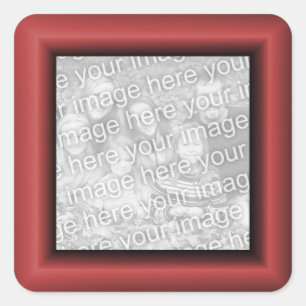 Sticker Carré Bordure rouge cuivre