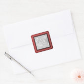 Sticker Carré Bordure rouge cuivre (Enveloppe)