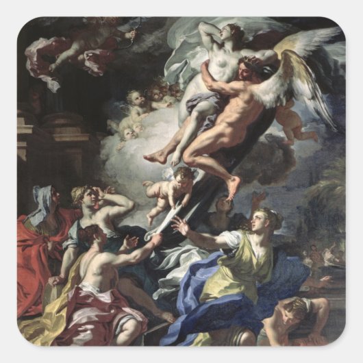 Sticker Carré Boreas enlevant Oreithyia (Devant)