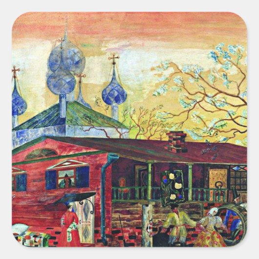 Sticker Carré Boris Kustodiev, Musée d'art de Shostakovich, (Devant)