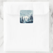 Sticker Carré Bosque con nieve (Sac)