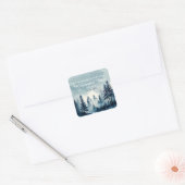 Sticker Carré Bosque con nieve (Enveloppe)