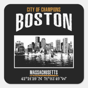 Sticker Carré Boston
