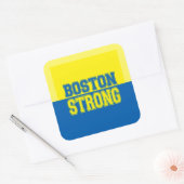 Sticker Carré Boston Strong Gift Jaune et Bleu (Enveloppe)