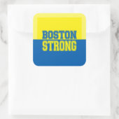 Sticker Carré Boston Strong Gift Jaune et Bleu (Sac)