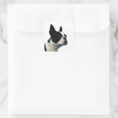 Sticker Carré Boston Terrier (Sac)