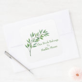 Sticker Carré Botanical Greenery Nom de la succursale Inscrie (Enveloppe)