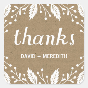 Sticker Carré Botanique de vacances