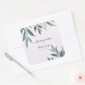 Sticker Carré Botanique Formel Mariage (Enveloppe)