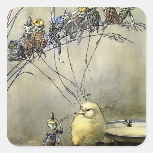 Sticker Carré “Bother the Gnat” by A Duncan Carse (Devant)