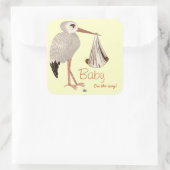 Sticker Carré Bouche classique (neutre) 2 (Baby shower) (Sac)