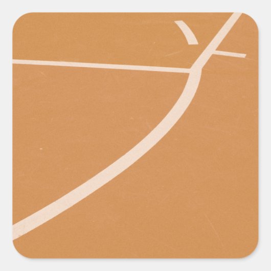 Sticker Carré Boucle de basket-ball cool (Devant)