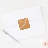 Sticker Carré Boucle de basket-ball cool (Enveloppe)