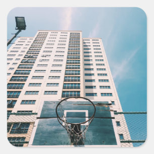 Sticker Carré Boucle de basket-ball cool