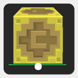 Sticker Carré Boucle de caillou de cassis latéral du mobilier