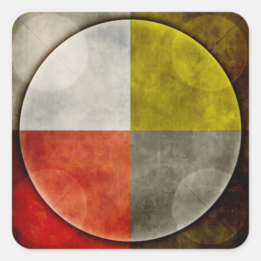 Sticker Carré Boucle sacrée amérindienne (Devant)