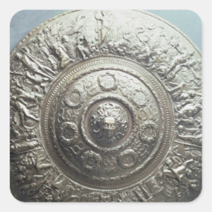 Sticker Carré Bouclier avec la tête de Medusa, 1552