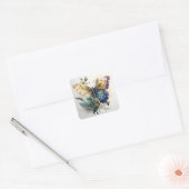 Sticker Carré Bouclier d'aquarelle papillon (Enveloppe)