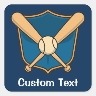 Sticker Carré Bouclier de baseball
