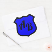 Sticker Carré Bouclier de St. Michael avec monogramme (Enveloppe)