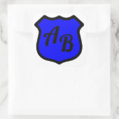 Sticker Carré Bouclier de St. Michael avec monogramme (Sac)