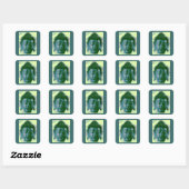 Sticker Carré Bouddha (Feuille)