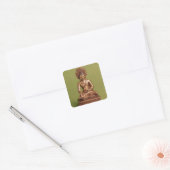 Sticker Carré Bouddha assis (Enveloppe)