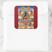 Sticker Carré Bouddha de médecine Bouddha Art bouddhiste tibétai (Sac)