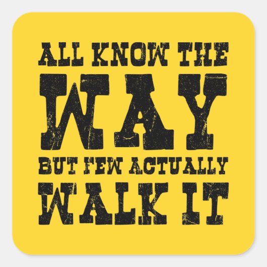 Sticker Carré Bouddhisme zen Spaghetti Style occidental (Devant)