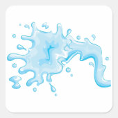 Sticker Carré Bouffée D'Eau (Devant)