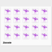 Sticker Carré Bougainvillea couleur violet de l'aquarelle faveur (Feuille)