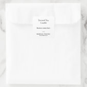 Sticker Carré bougie ajouter q r code entreprise (Sac)