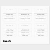 STICKER CARRÉ BOUGIE BLANCHE BLANCHE MINIMALE MODERNE SIMPLE ET  (Feuille)