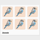 Sticker Carré Bougie bleu Birdorable (Feuille)
