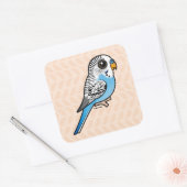 Sticker Carré Bougie bleu Birdorable (Enveloppe)