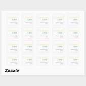 Sticker Carré Bougie Citron & Menthe Simple Moderne (Feuille)