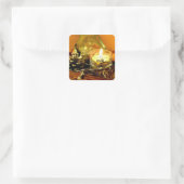 Sticker Carré Bougie de Noël (Sac)