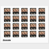 Sticker Carré Bougie de Noël (Feuille)