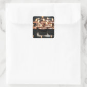 Sticker Carré Bougie de Noël (Sac)