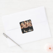 Sticker Carré Bougie de Noël (Enveloppe)