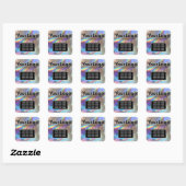 Sticker Carré Bougie Holographique Rainbow Professional artisana (Feuille)