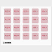 Sticker Carré Bougie personnalisée | Valentines rouges et roses (Feuille)