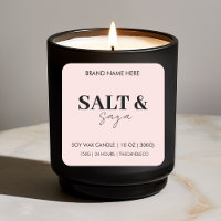 Bougie Rose Pâle Minimaliste | Élégante