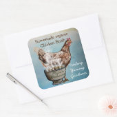 Sticker Carré bouillon de poulet fait maison (Enveloppe)