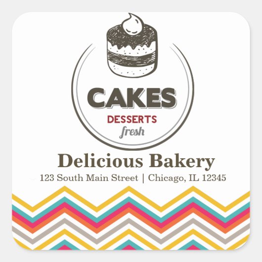 Sticker Carré Boulangerie (Devant)