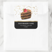 Sticker Carré Boulangerie Confetti de gâteau d'affaires (Sac)