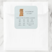 Sticker Carré Boulangerie de biscuits Bleu Sécurité alimentaire  (Sac)