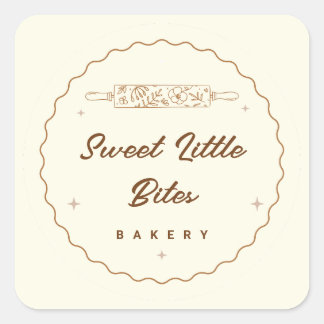 Sticker Carré Boulangerie de logo Sweet Little Bites