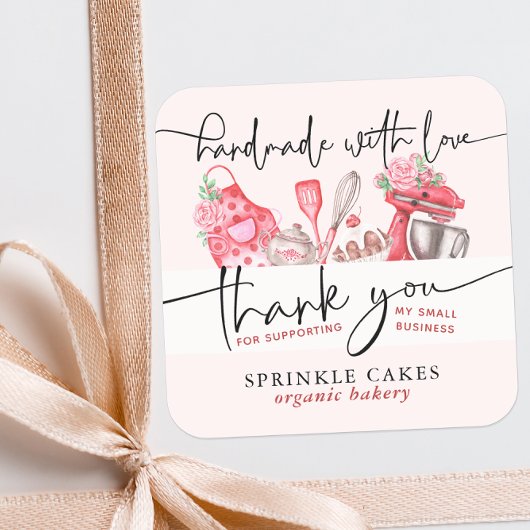 Sticker Carré Boulangerie Merci classique